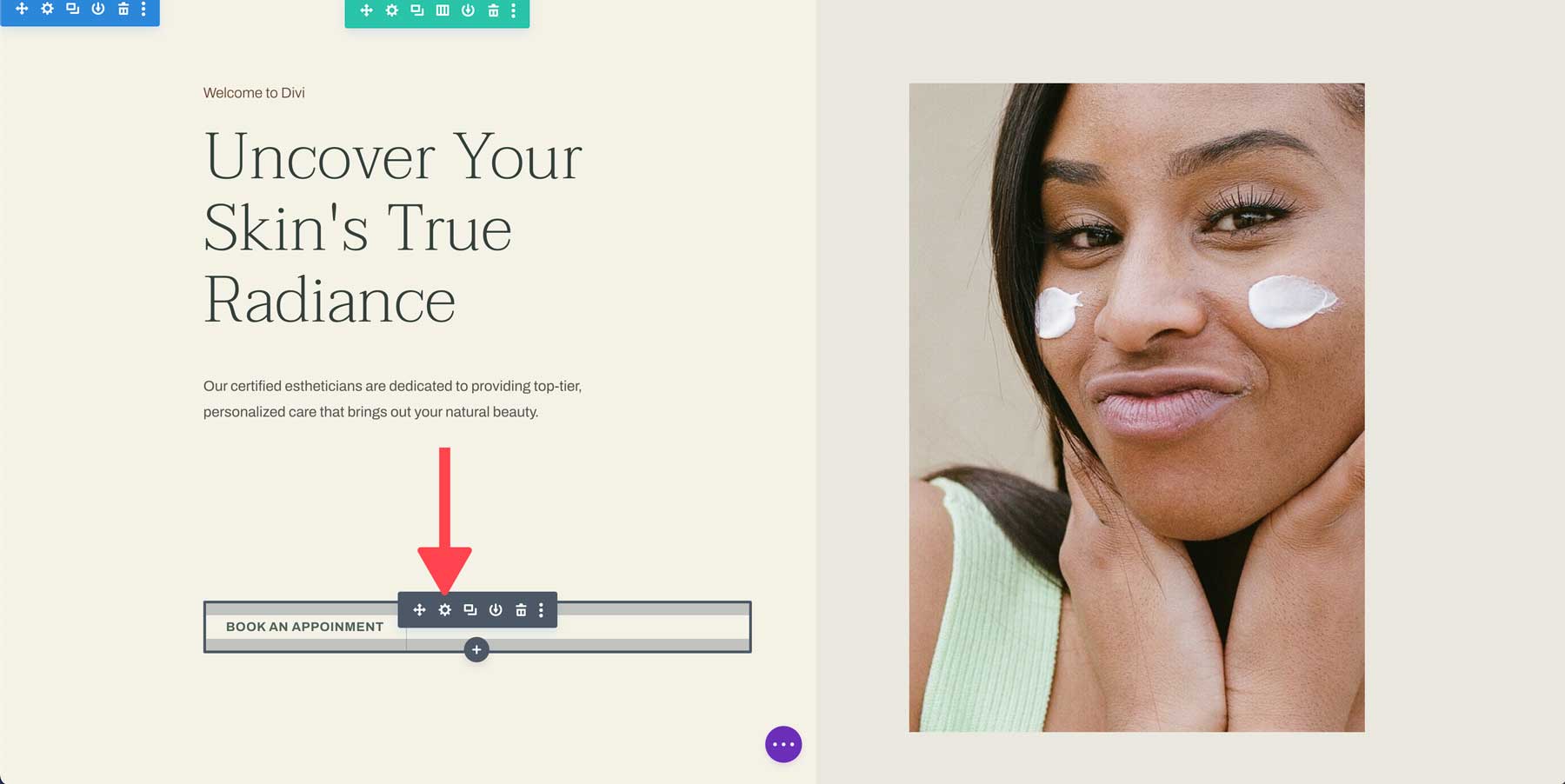 Divi 에스테틱 스타터 사이트