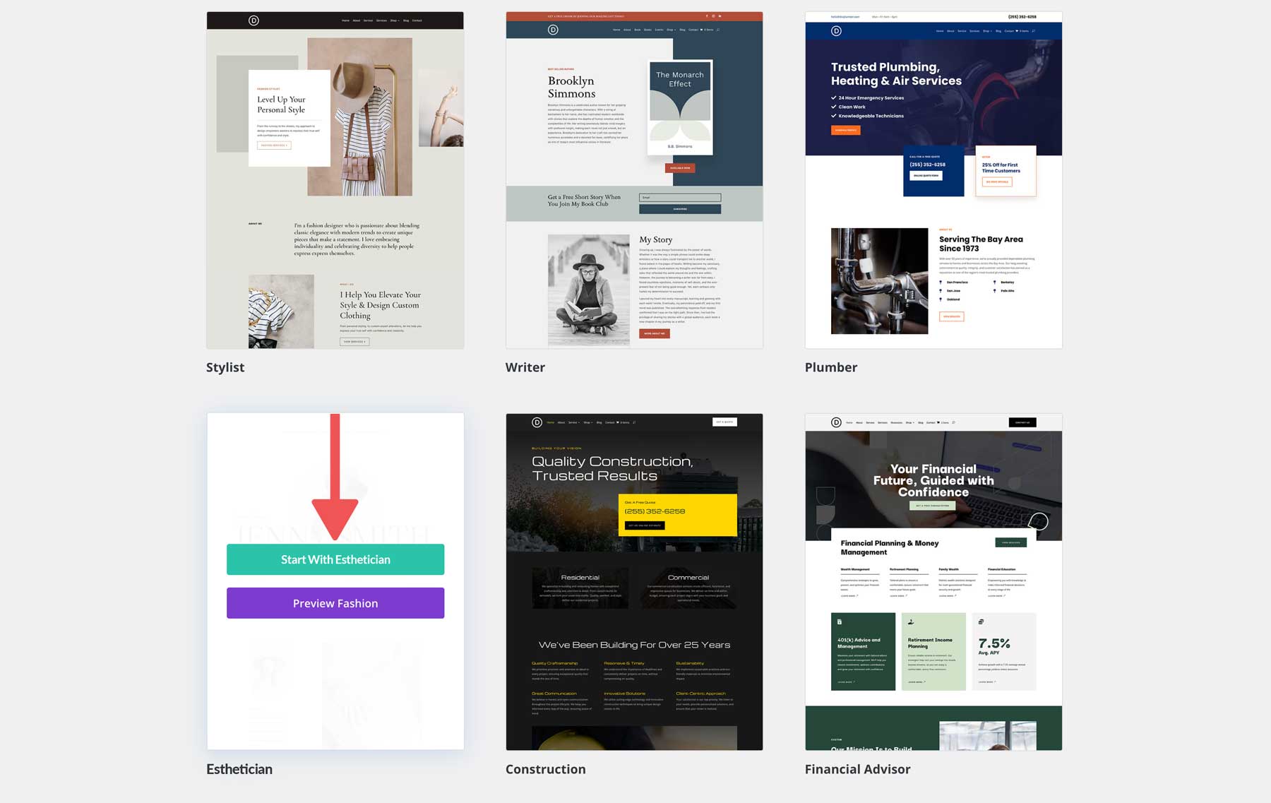 Divi 에스테틱 스타터 사이트