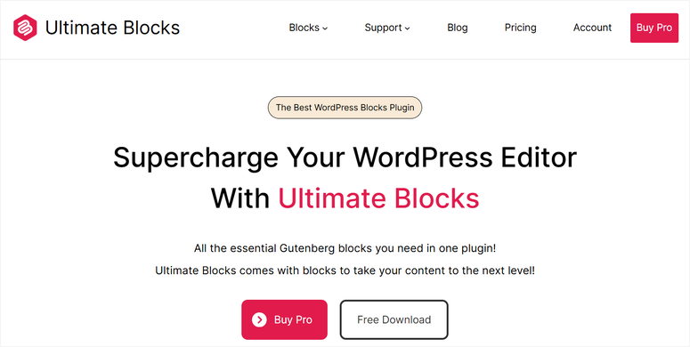 Ultimate-blocks-homepage - IsItWP - Rilevatore di temi WordPress gratuito ultimate blocks homepage