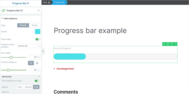 thrive-architect-progress-bar-customization - IsItWP - Rilevatore di temi WordPress gratuito thrive architect progress bar customization