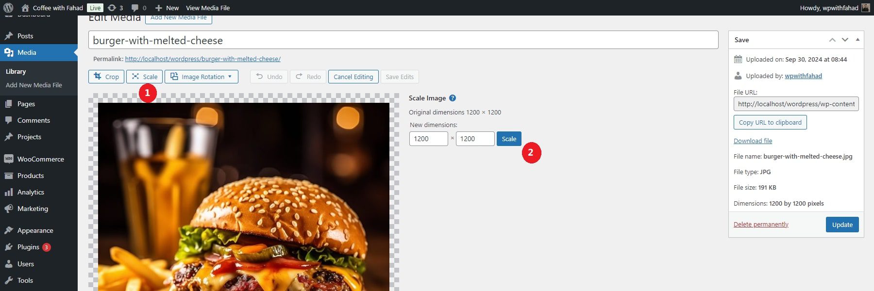 Obraz w skali wordpress