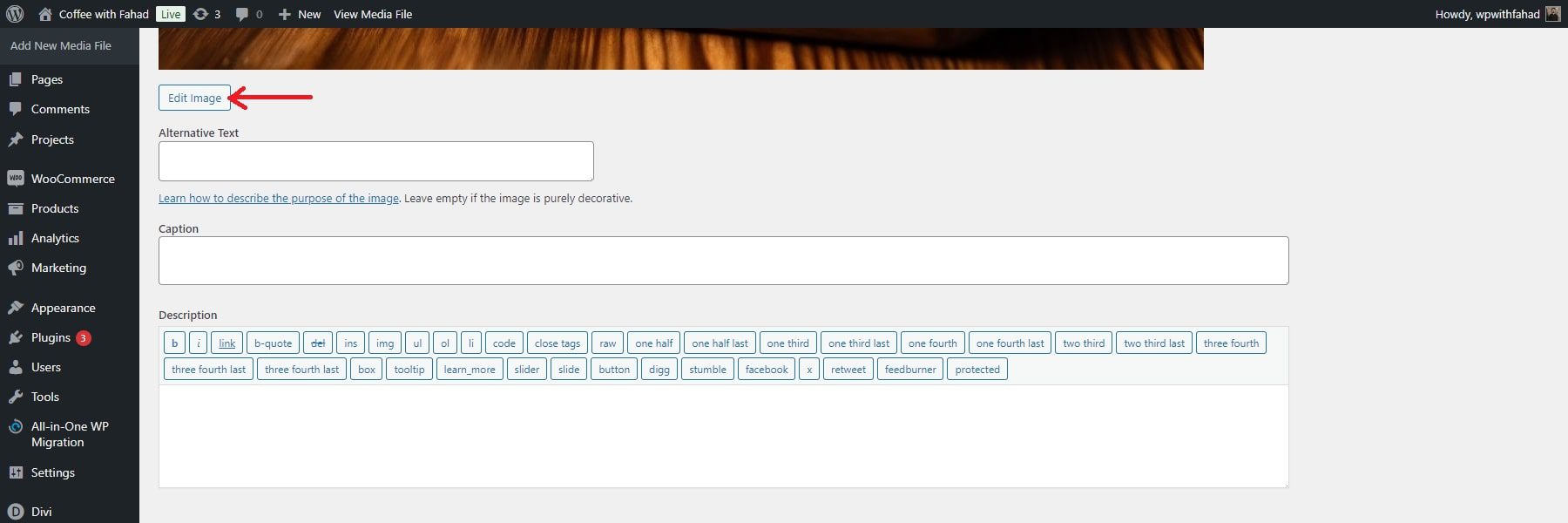 wordpress edycja obrazu