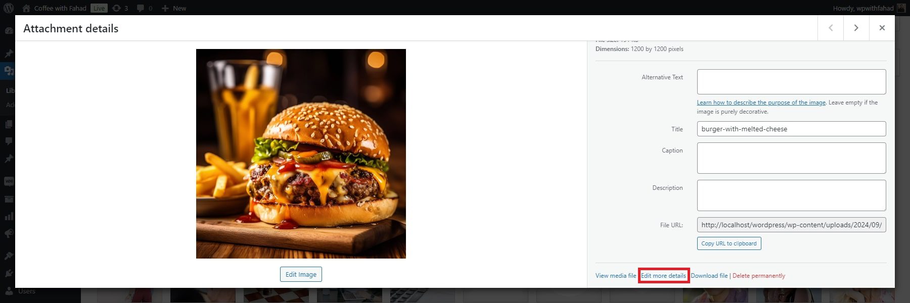wordpress edytuj więcej szczegółów