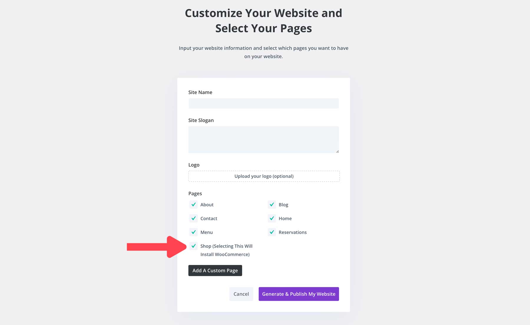موقع المبيت والإفطار المبدئي لـ Divi