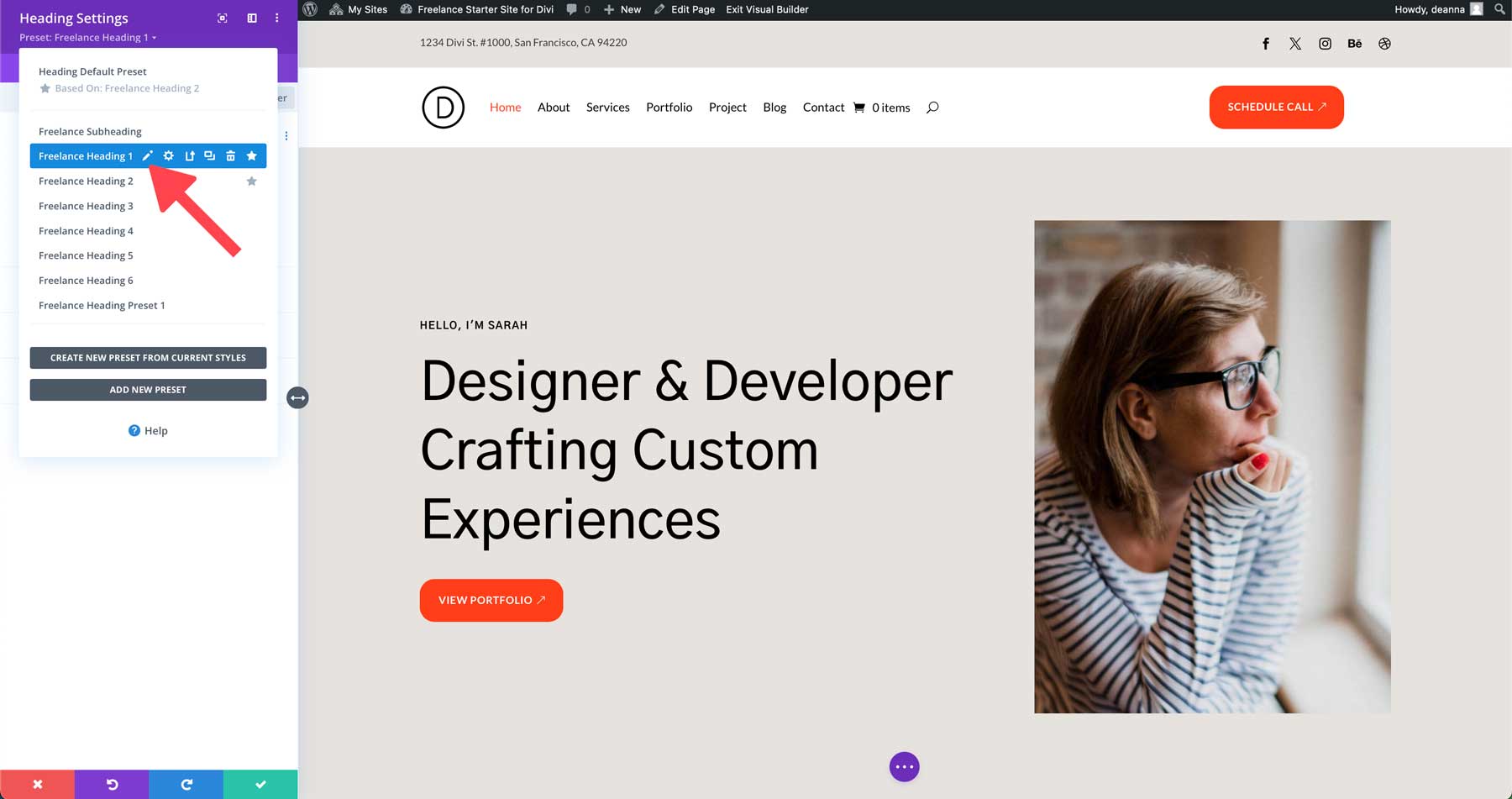 Situs pemula freelance untuk Divi
