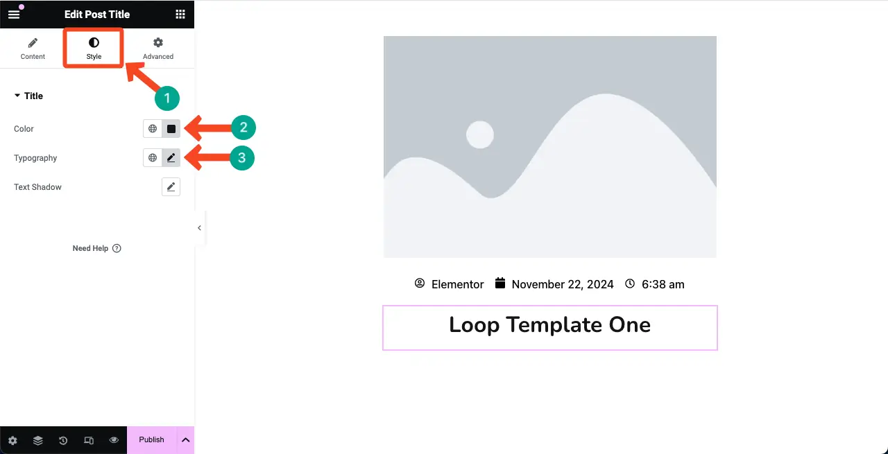 Как использовать виджет Elementor Loop Grid в WordPress с HappyAddons 12 Stylize the Post Title widget