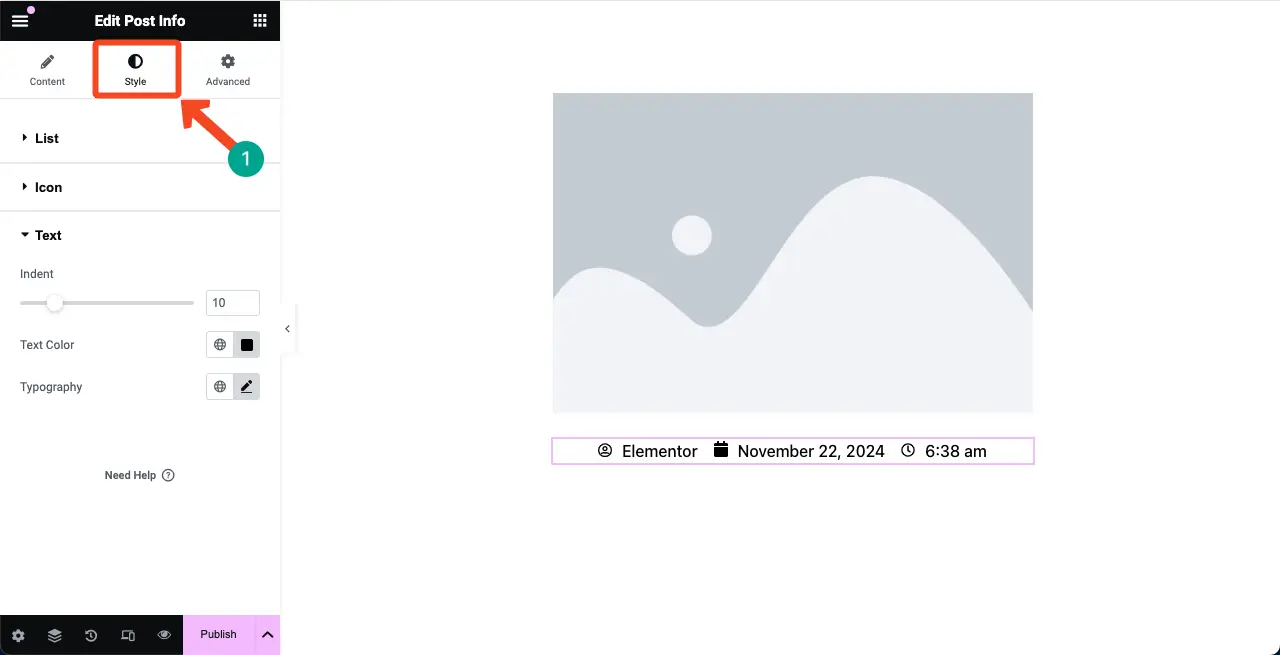 Как использовать виджет Elementor Loop Grid в WordPress с HappyAddons 9 Stylize the Post Info widget for the Loop Grid
