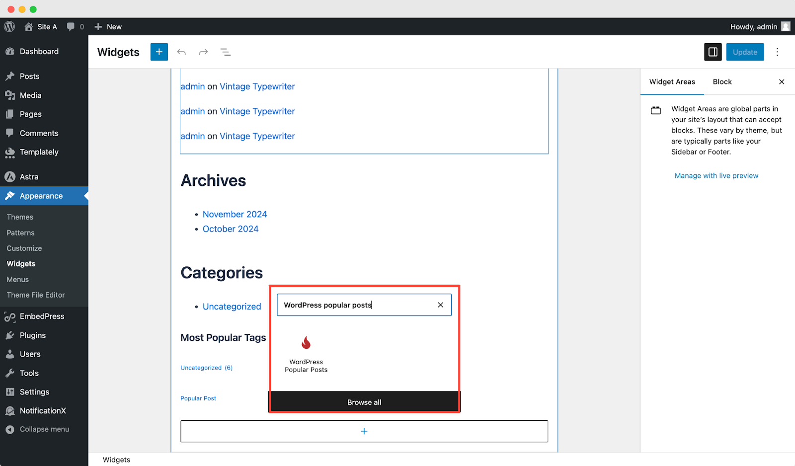WordPress で人気のタグ Popular Tags in WordPress
