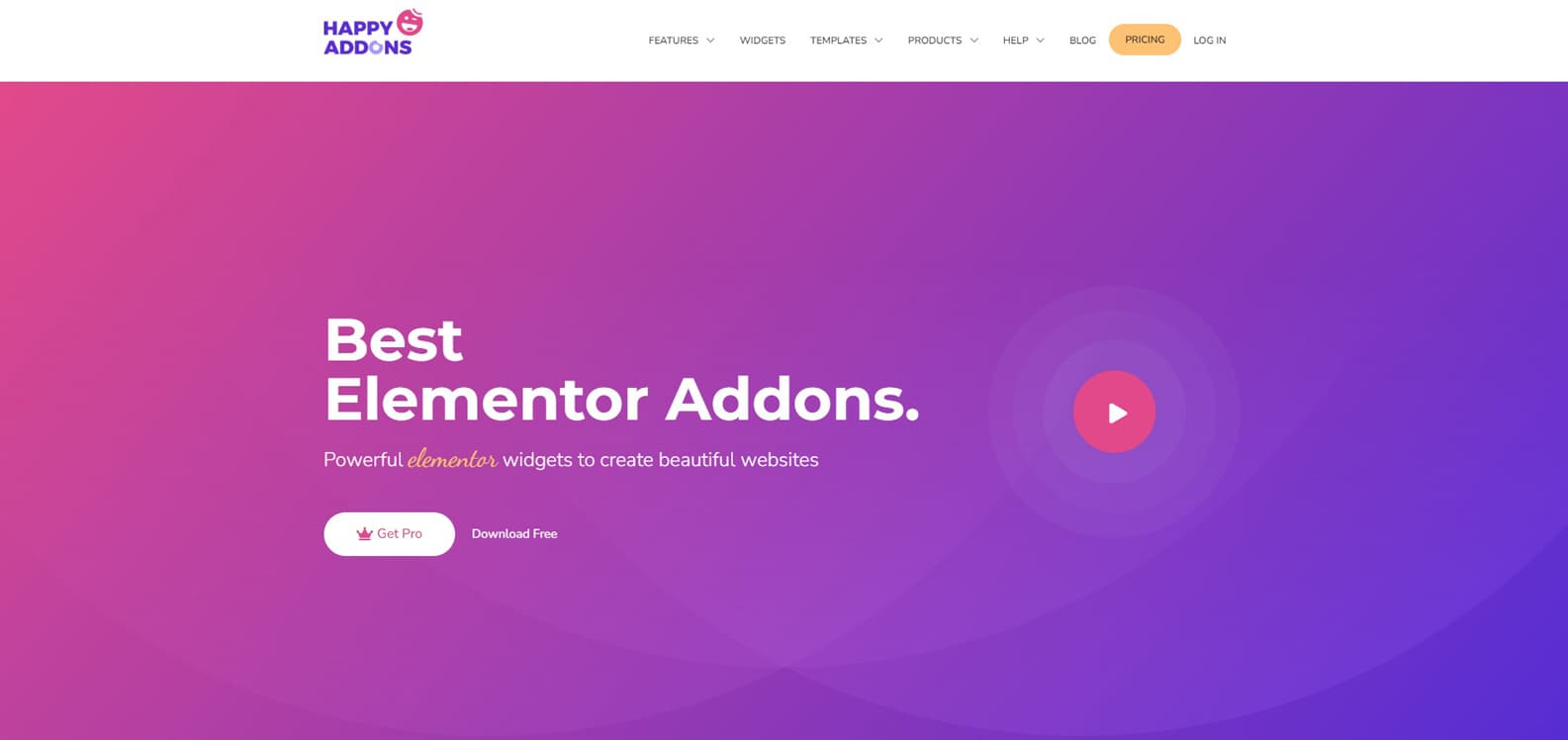 Photographie de HappyAddons, l'un des plugins WordPress flip box avec plus de 70 widgets Elementor.