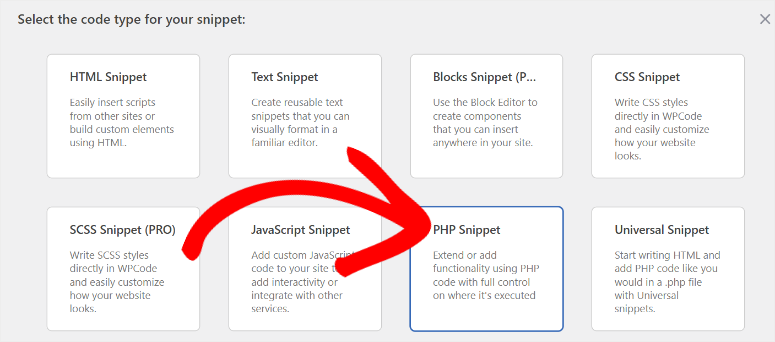 wpcode-select-code-type - IsItWP - 免费 WordPress 主题检测器 wpcode select code type