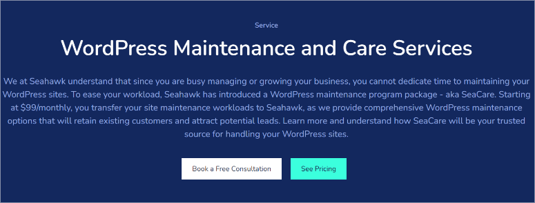 seahawk-media-maintenance-and-care - IsItWP - Détecteur de thème WordPress gratuit seahawk media maintenance and care