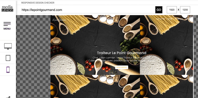 Vérifier si votre site est responsive avant de le lancer – Source : Responsive design checker