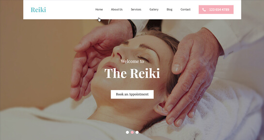 Tema de WordPress para fisioterapia Reiki
