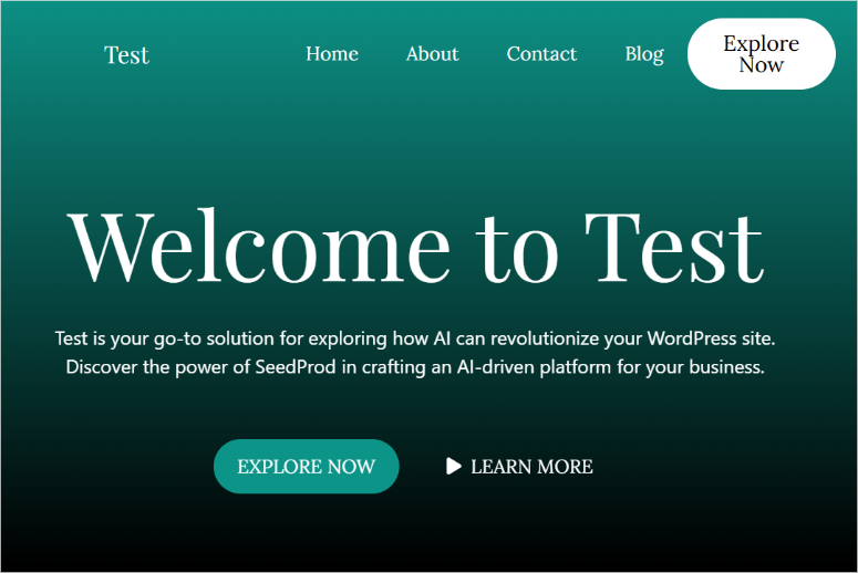 seedprod-ai-website-creation-example - IsItWP - 無料の WordPress テーマ検出ツール seedprod ai website creation example
