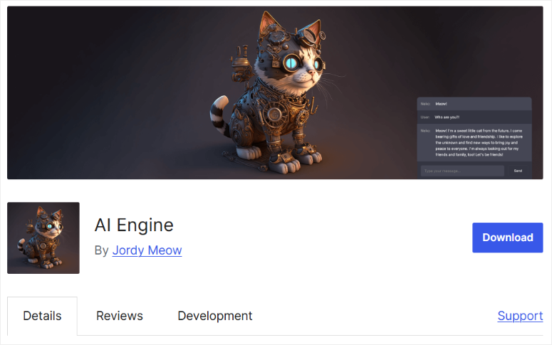 ai-engine-homepage - IsItWP - 無料の WordPress テーマ検出ツール ai engine homepage