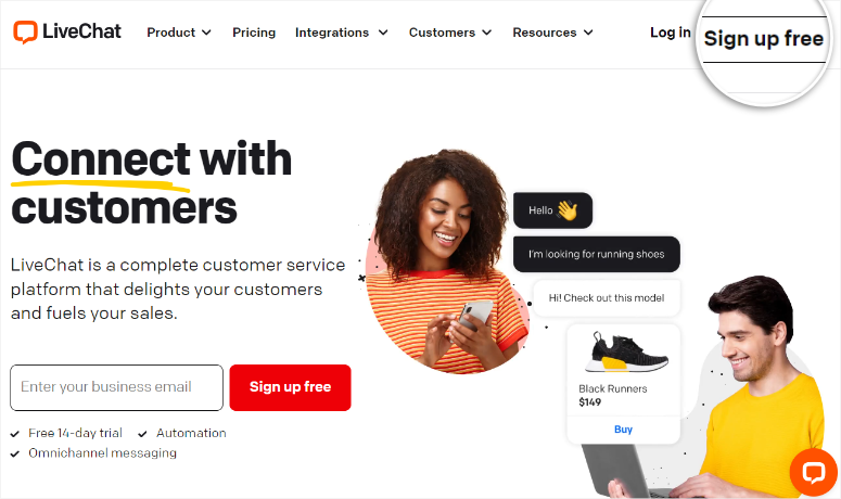 livechat-free-signup - IsItWP - 無料の WordPress テーマ検出器 livechat free signup
