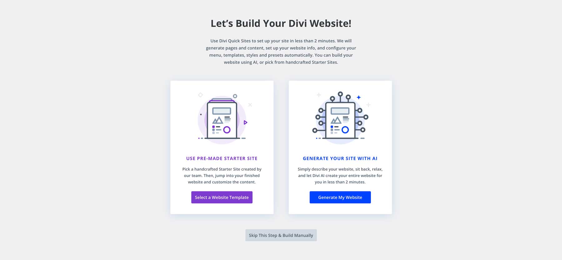 Erstellen Sie eine Website mit Divi AI