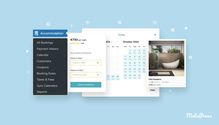 Plugin WordPress pentru închiriere de vacanță.