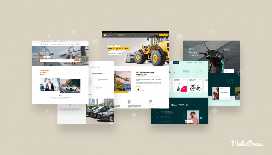 Teme de închiriere de echipamente WordPress.