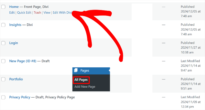 divi-edit-pages - IsItWP - Detector de temas de WordPress gratuito divi edit pages