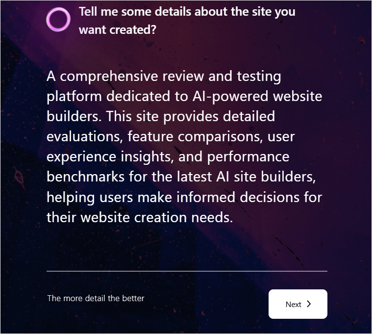 bluehost-add-ai-site-description - IsItWP - Detector de temas gratuito de WordPress bluehost add ai site description