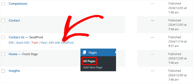 seedprod-edit-pages - IsItWP - Detector de temas de WordPress gratuito seedprod edit pages
