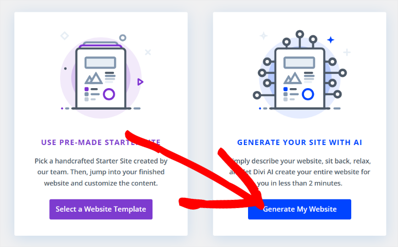 divi-generar-mi-sitio web - IsItWP - Detector de temas gratuito de WordPress divi generate my website