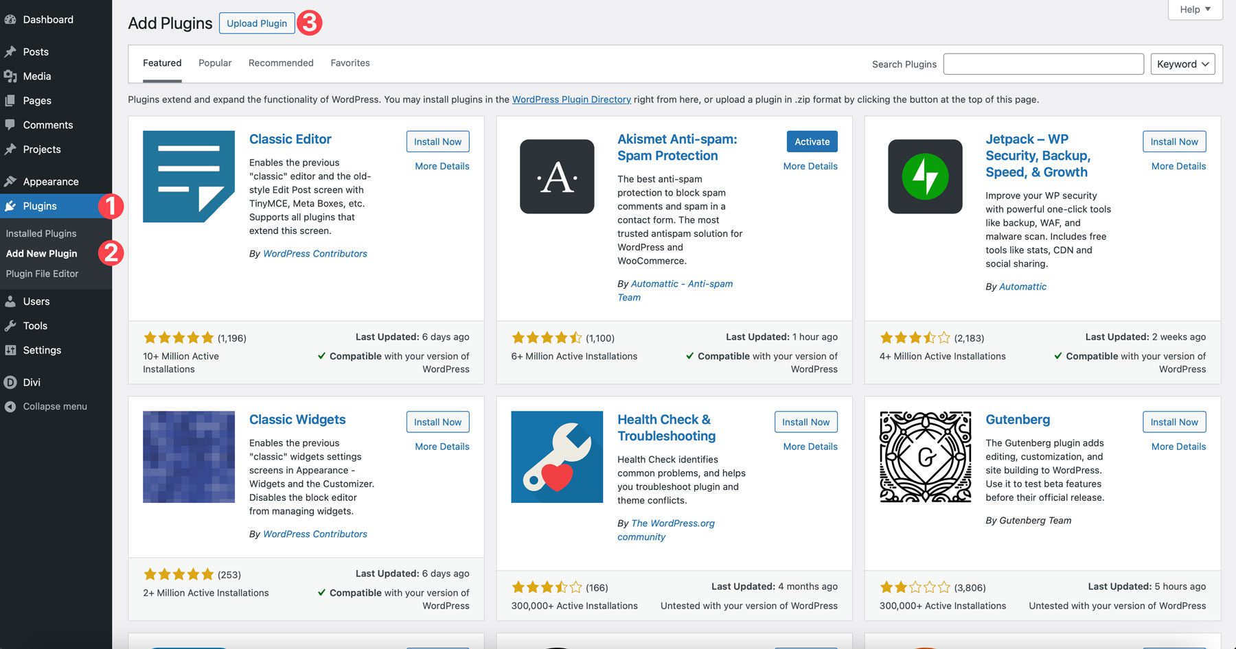 Neues Plugin hochladen