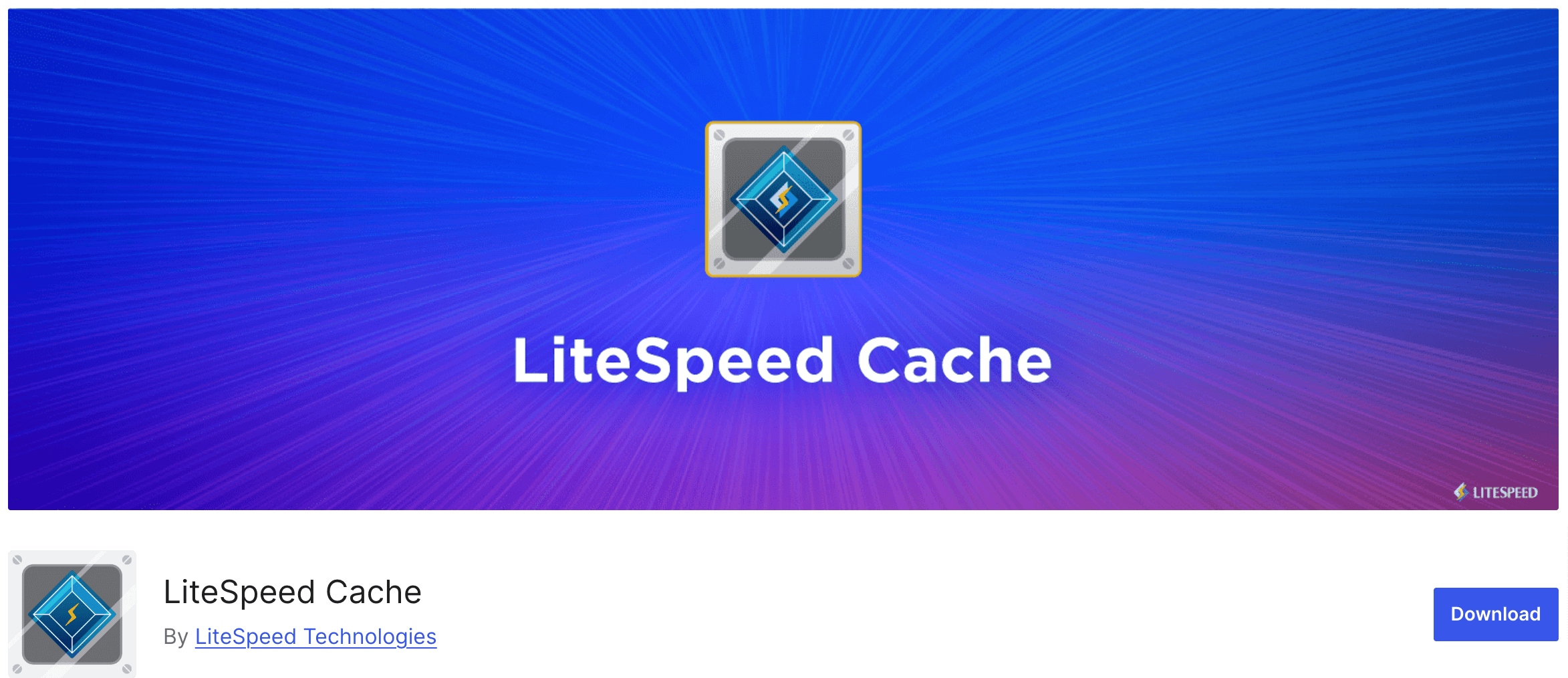 Esta es una captura de pantalla del complemento LiteSpeed Cache