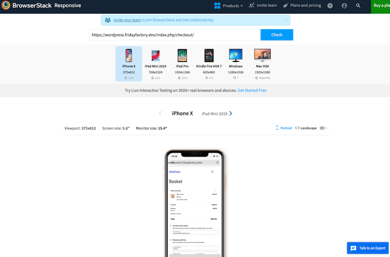 التحقق من كيفية عملية الدفع الخاصة بي - المصدر: BrowserStack
