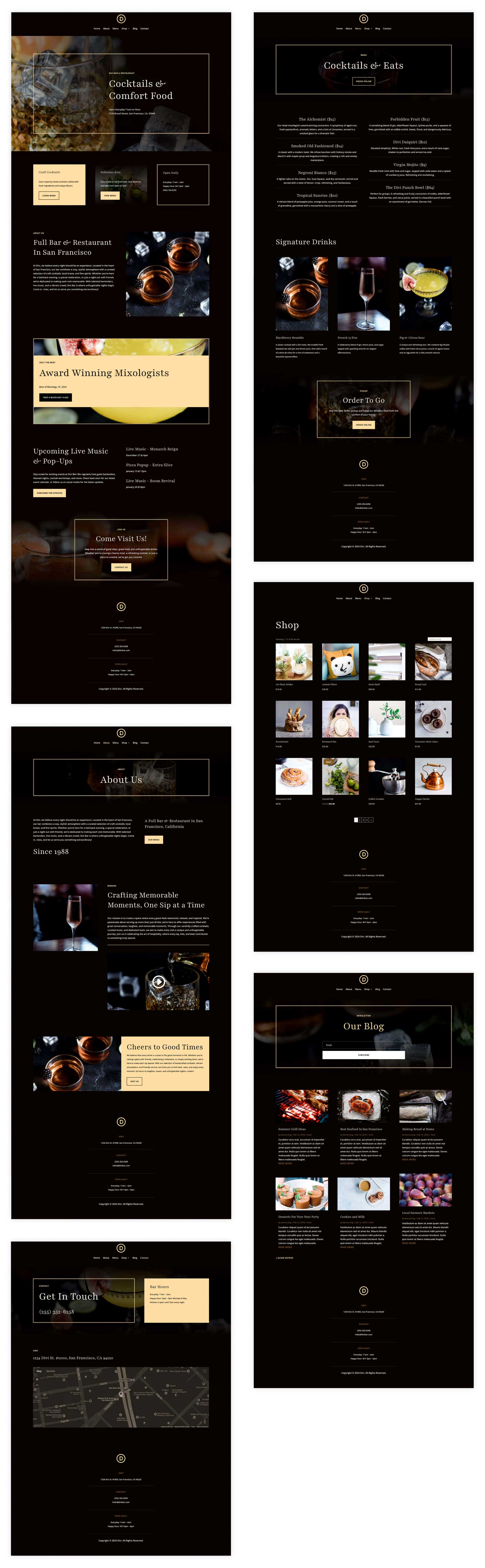 Divi のバー スターター サイト