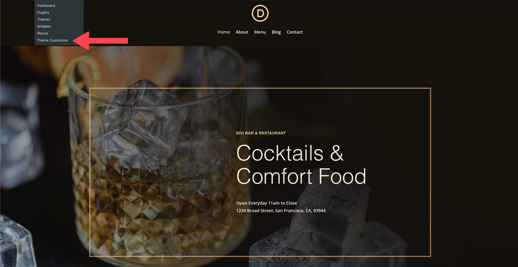Divi のバー スターター サイト