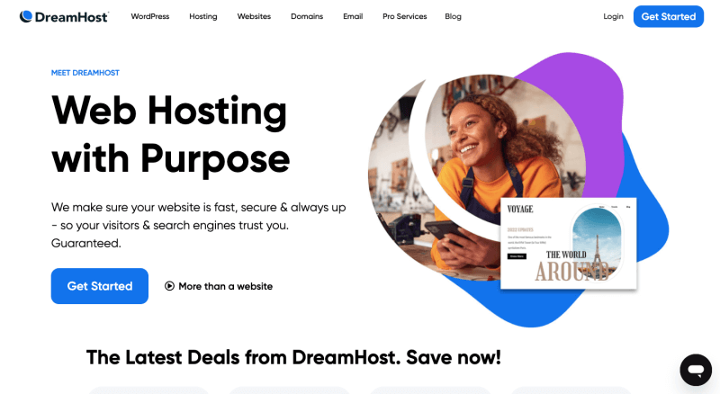 dreamhost-hospedagem gratuita-sem fins lucrativos