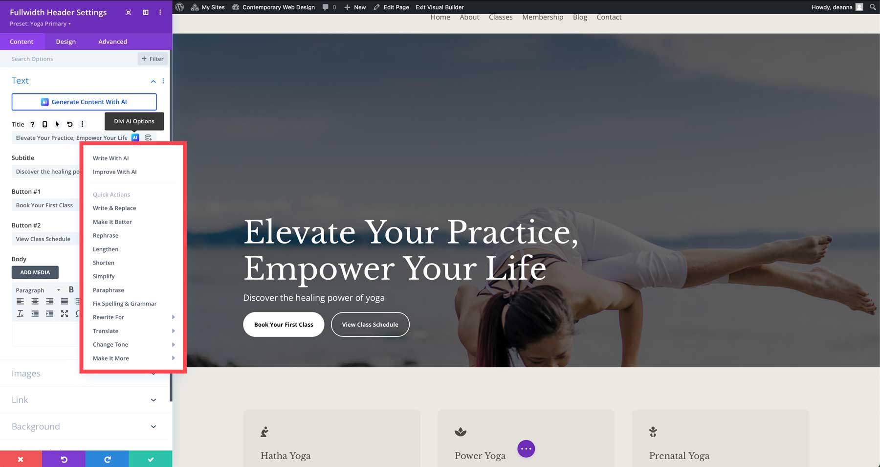 diseño web contemporáneo