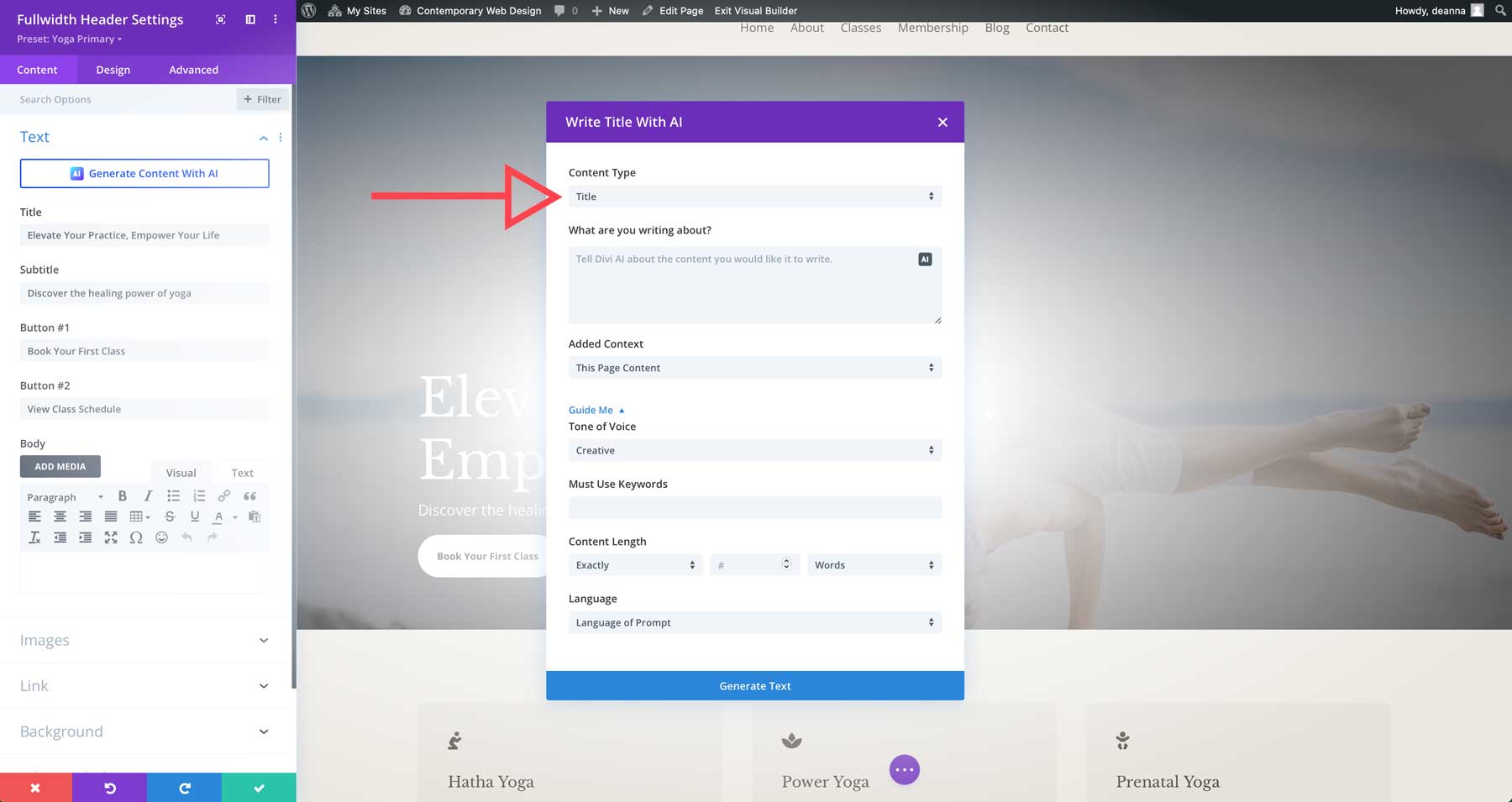 diseño web contemporáneo