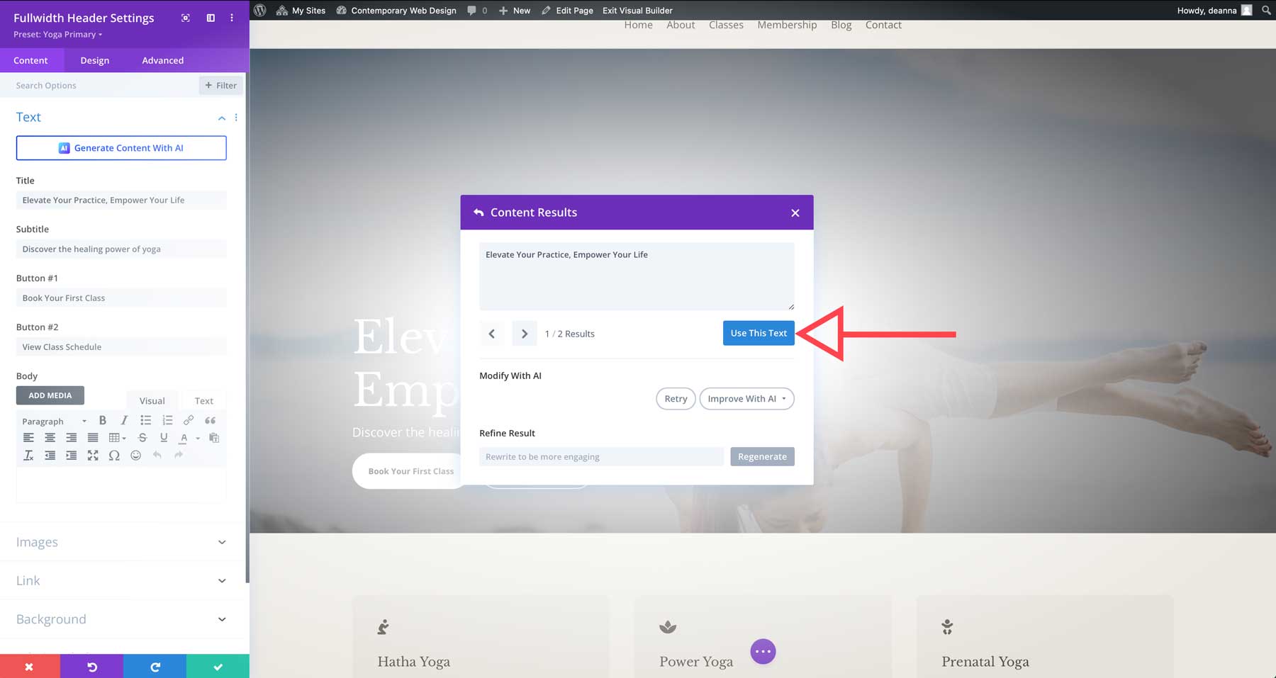 diseño web contemporáneo