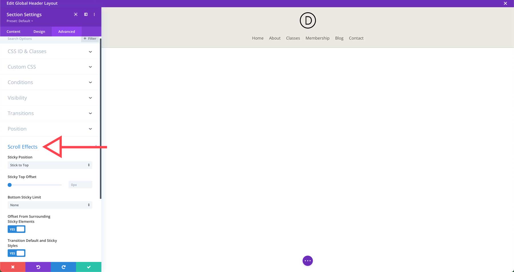 Efectos de desplazamiento Divi