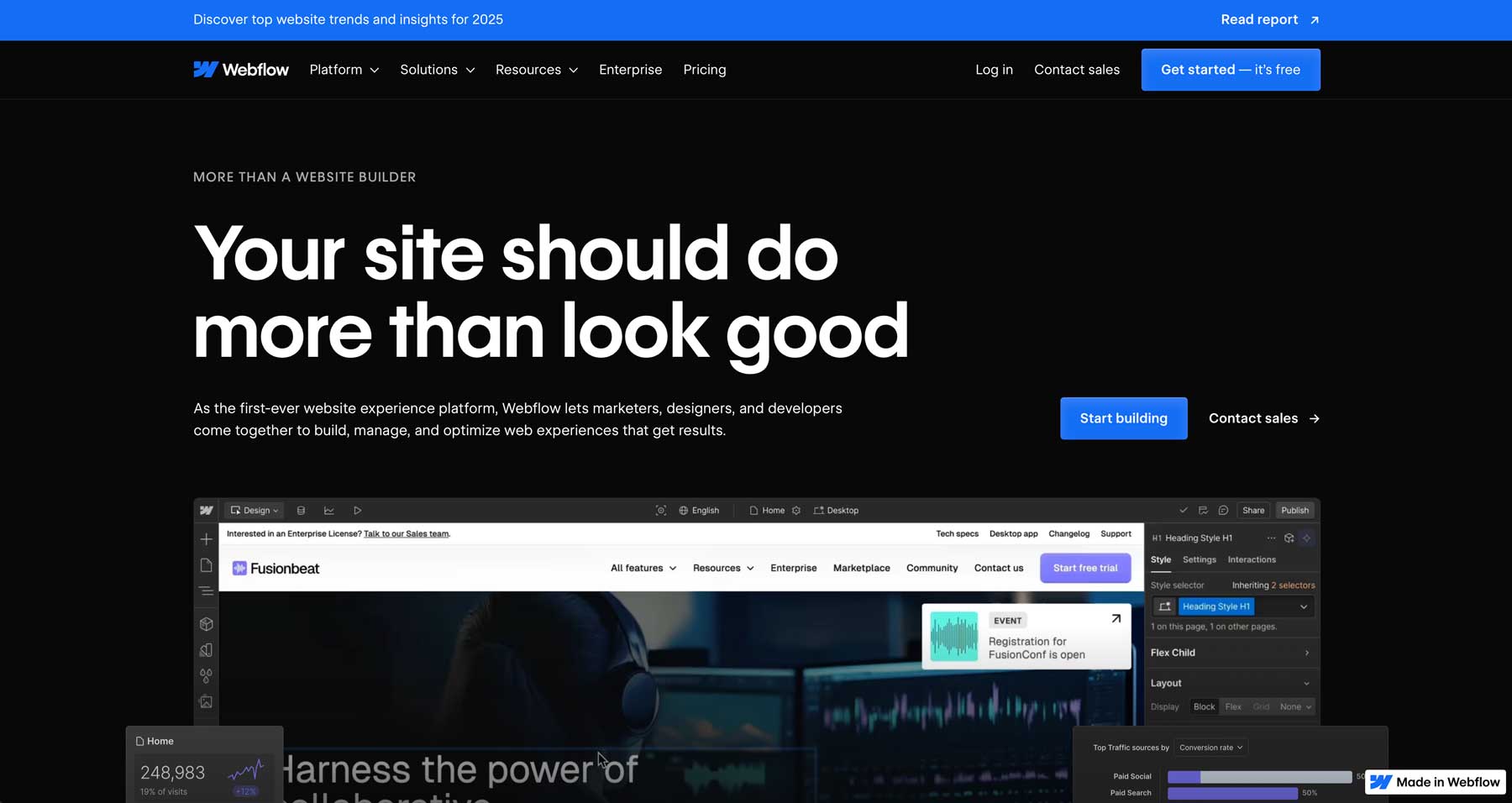 Najlepszy program do projektowania stron internetowych Webflow