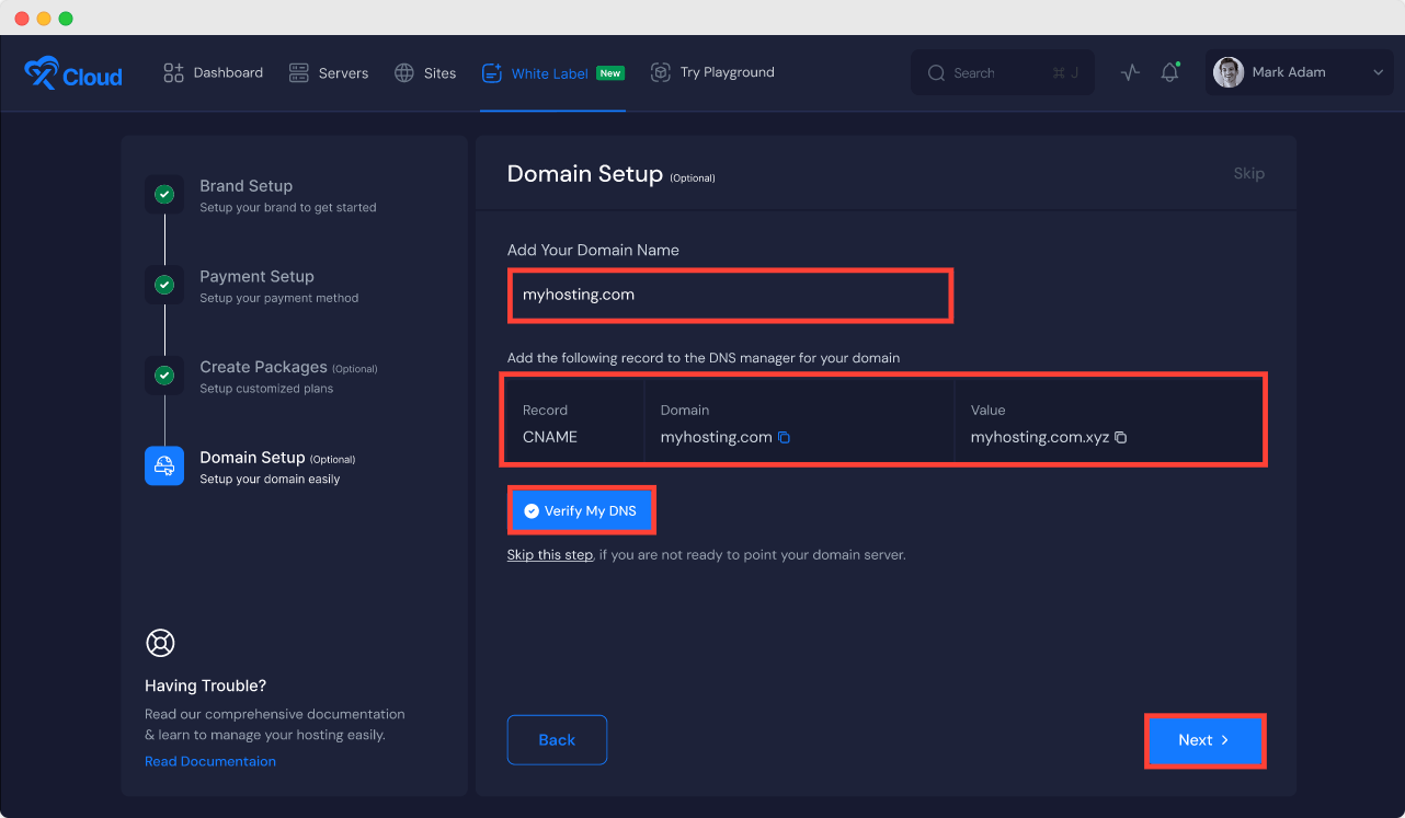 Attività di hosting web Web hosting business