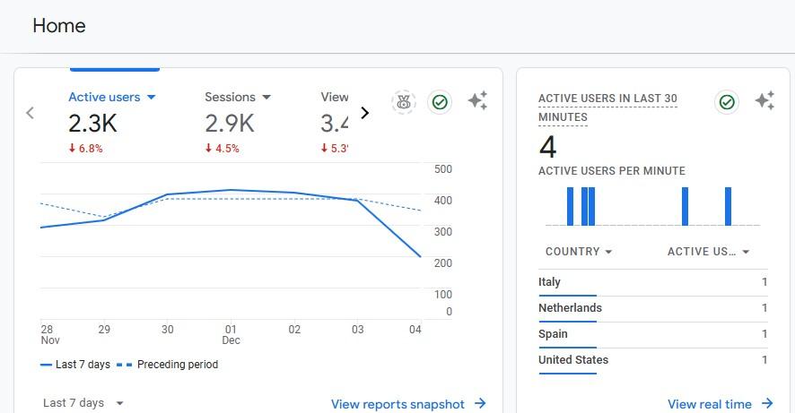 Dasbor Google Analytics