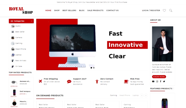 11 migliori temi di e-commerce per siti Web di piccole imprese 5 Royal Digital Shop