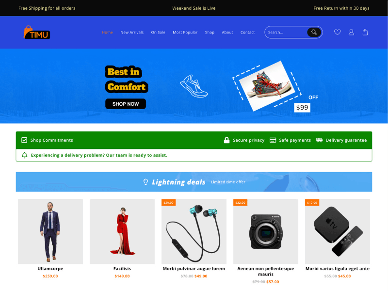 7 สุดยอดร้านขายของขวัญและร้านค้าธีม WordPress 4 timu 3232380
