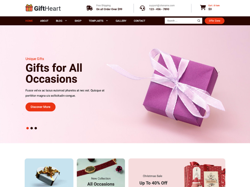 7 สุดยอดร้านขายของขวัญและร้านค้าธีม WordPress gift store 6969