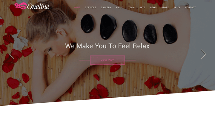 I 9 migliori template per siti web per saloni per WordPress 5 hair spa Oneline Theme image