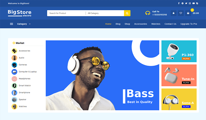 2025 年 12 個 WooCommerce 網站最佳範本 2 Electro Store WordPress Theme Template