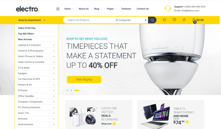 2025 年 12 個 WooCommerce 網站最佳範本 8 Electro Electronics