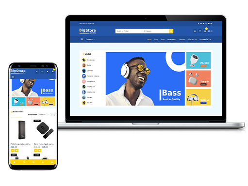 2025 年 WooCommerce 商店的基本範本功能 11 bigstore responsive theme 3131