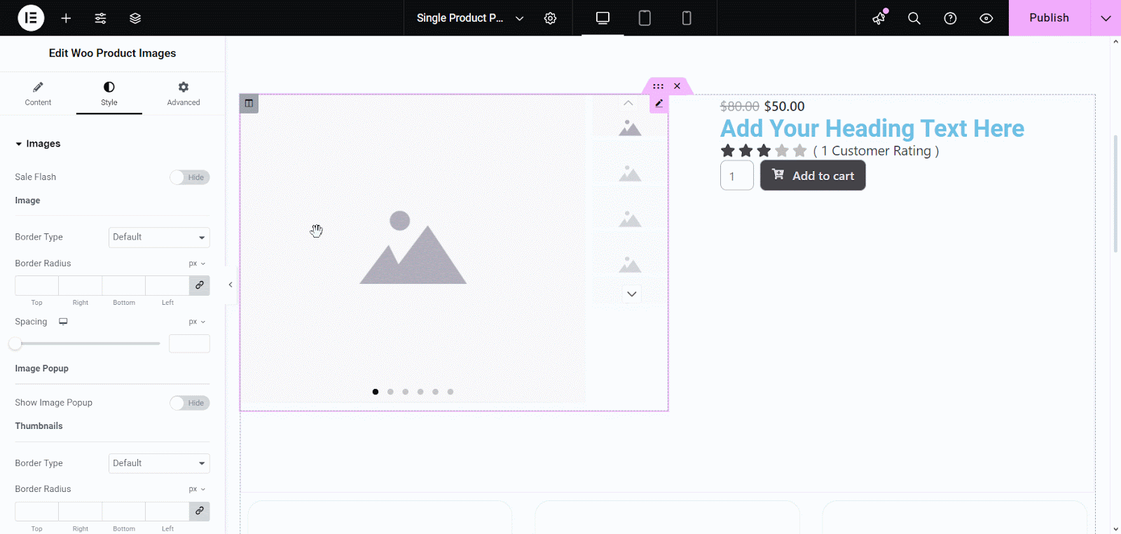 Configura le immagini dei prodotti EA Woo Configure EA Woo Product Images