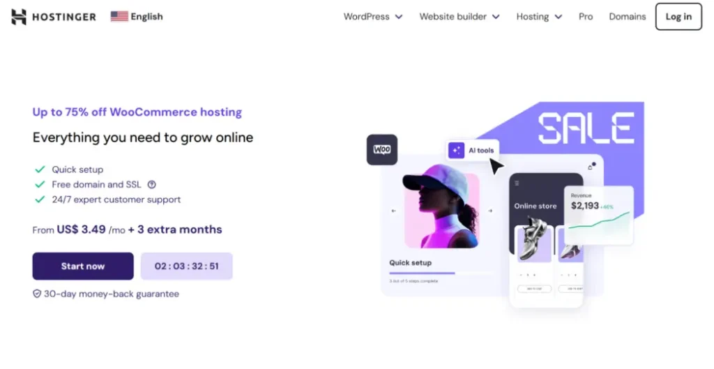6 家最佳 WooCommerce 托管提供商:选择主机时要注意什么 4 hostinger woo hosting 24