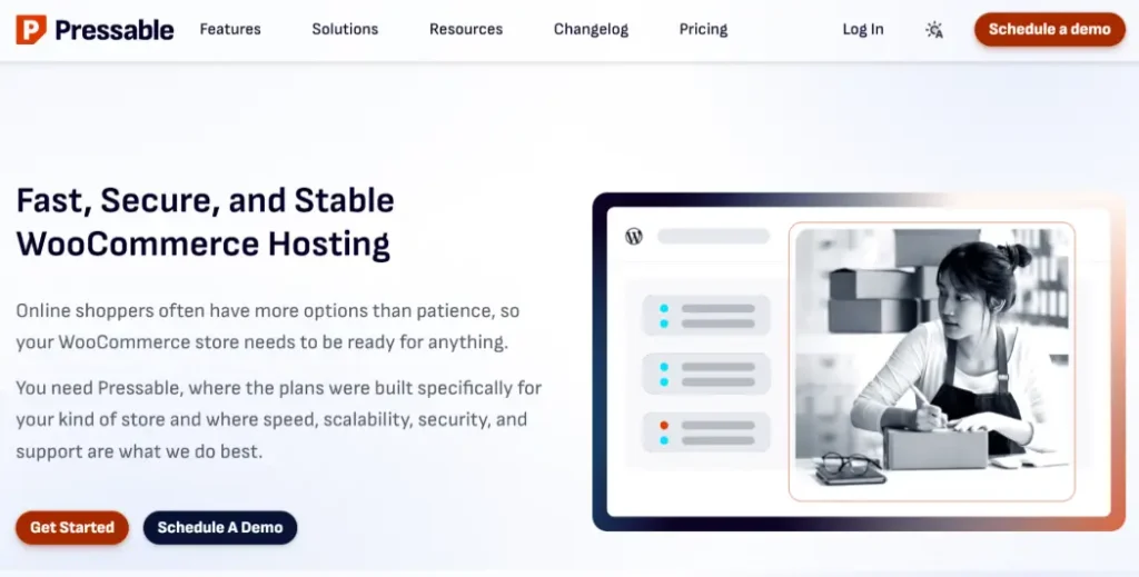 6 家最佳 WooCommerce 托管提供商:选择主机时要注意什么 1 Pressable is one of the best WooCommerce hosting providers that provide fast, secure, and scalable solution for growing businesses.
